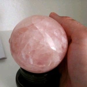 Rose Quartz Sphere with stand